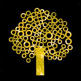 Gold, The Love of Trees, Collage, Sheila Borthwick