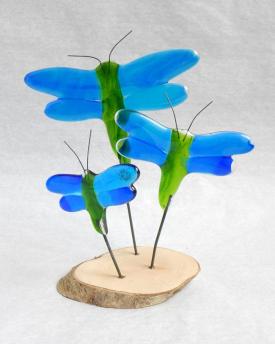 Glass, Dragonflies, Sculpture